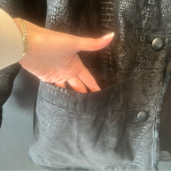 Winlit Reversible Jacket Luxurious Leather Faux Fur coat in Black L - Picture 5 of 17